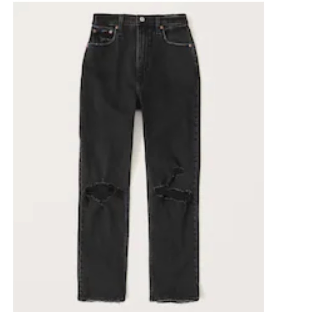 Abercrombie & Fitch Ultra High Rise Ankle Straight Jean